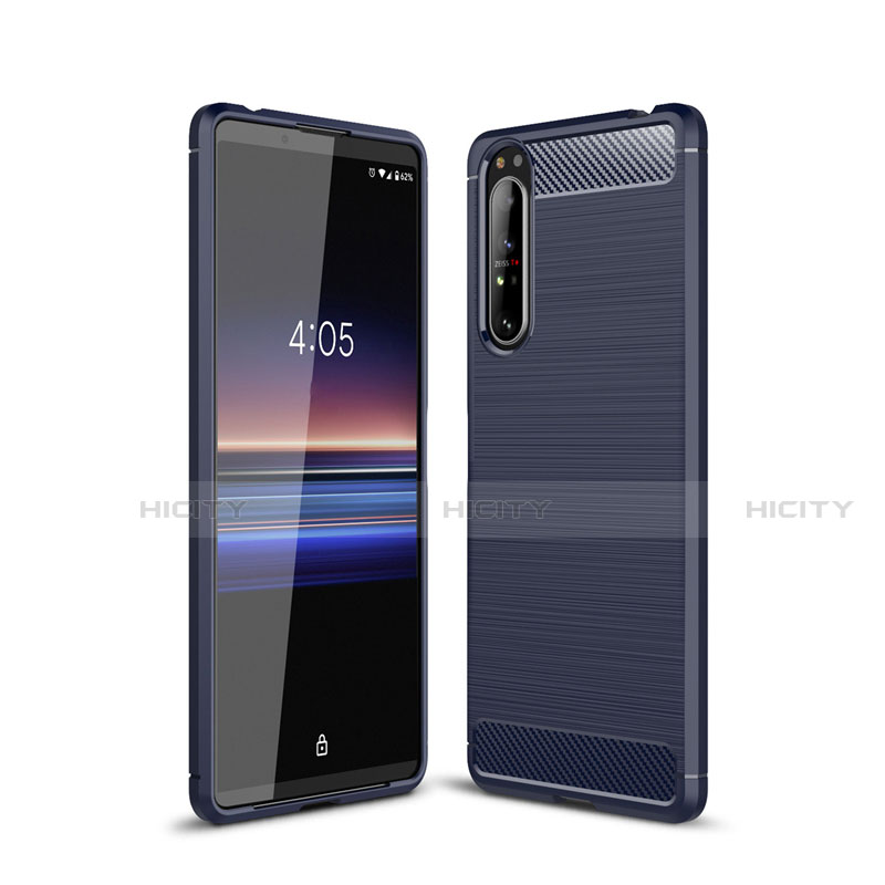 Funda Silicona Carcasa Goma Line para Sony Xperia 1 II Azul