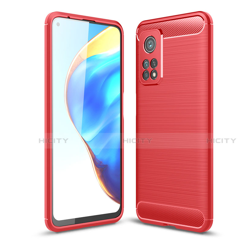 Funda Silicona Carcasa Goma Line para Xiaomi Mi 10T Pro 5G Rojo