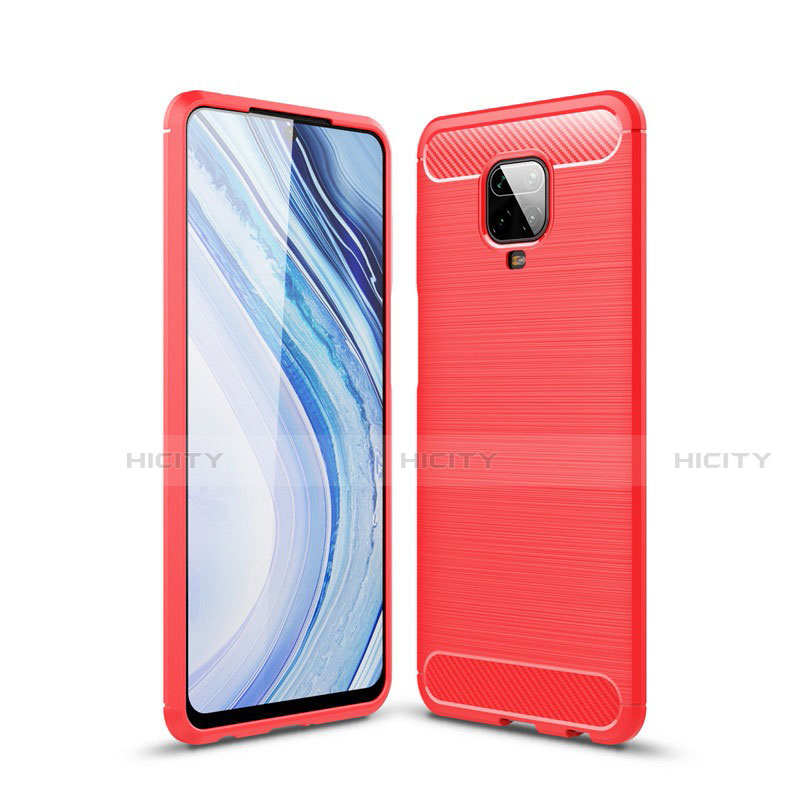 Funda Silicona Carcasa Goma Line para Xiaomi Redmi Note 9 Pro Rojo