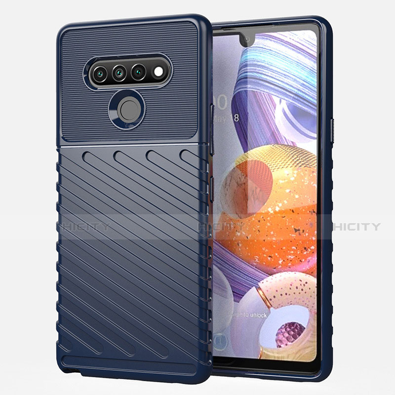 Funda Silicona Carcasa Goma Line S01 para LG Stylo 6 Azul