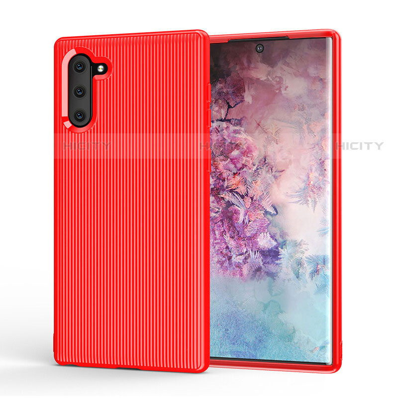 Funda Silicona Carcasa Goma Line S01 para Samsung Galaxy Note 10 5G Rojo