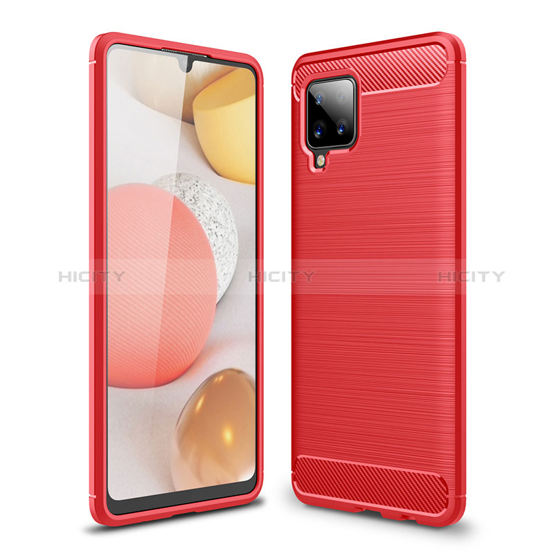 Funda Silicona Carcasa Goma Line WL1 para Samsung Galaxy A42 5G Rojo