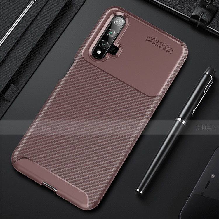 Funda Silicona Carcasa Goma Twill para Huawei Honor 20 Marron