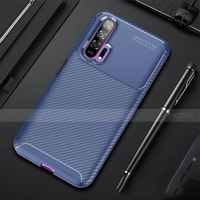 Funda Silicona Carcasa Goma Twill para Huawei Honor 20 Pro Azul