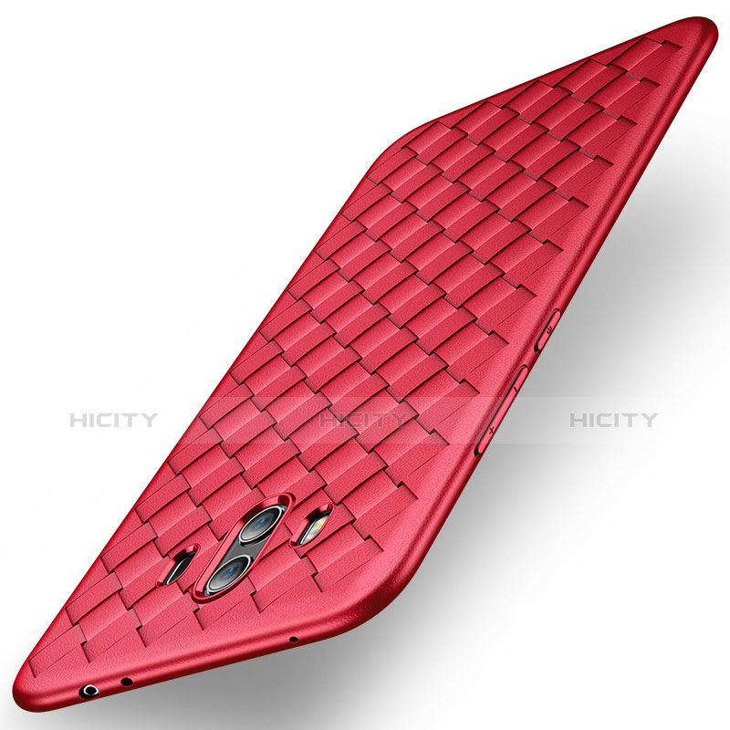 Funda Silicona Carcasa Goma Twill para Huawei Mate 10 Rojo