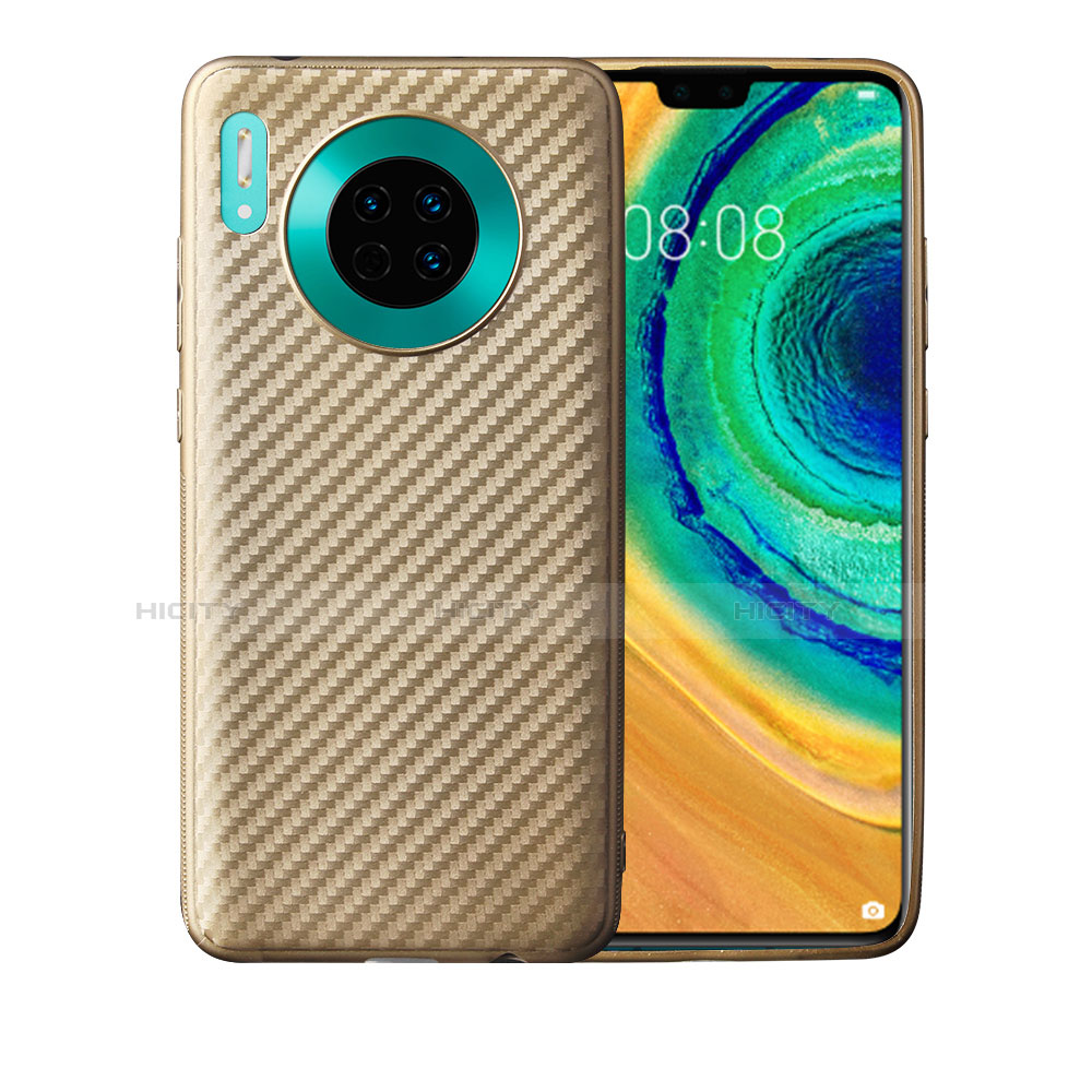 Funda Silicona Carcasa Goma Twill para Huawei Mate 30E Pro 5G Oro