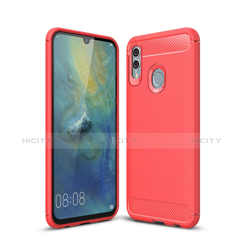 Funda Silicona Carcasa Goma Twill para Huawei P Smart (2019) Rojo