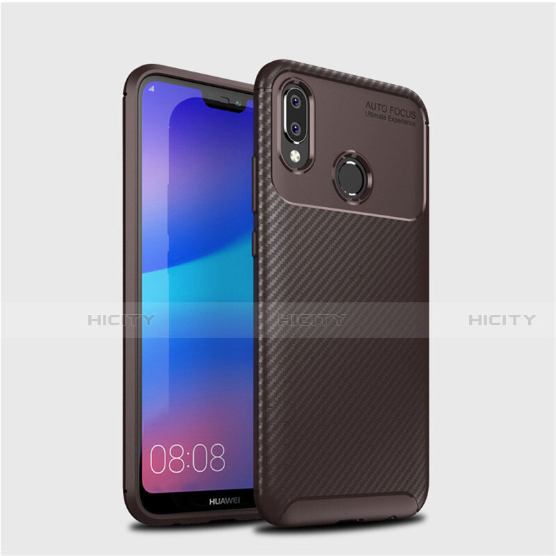 Funda Silicona Carcasa Goma Twill para Huawei P20 Lite Marron