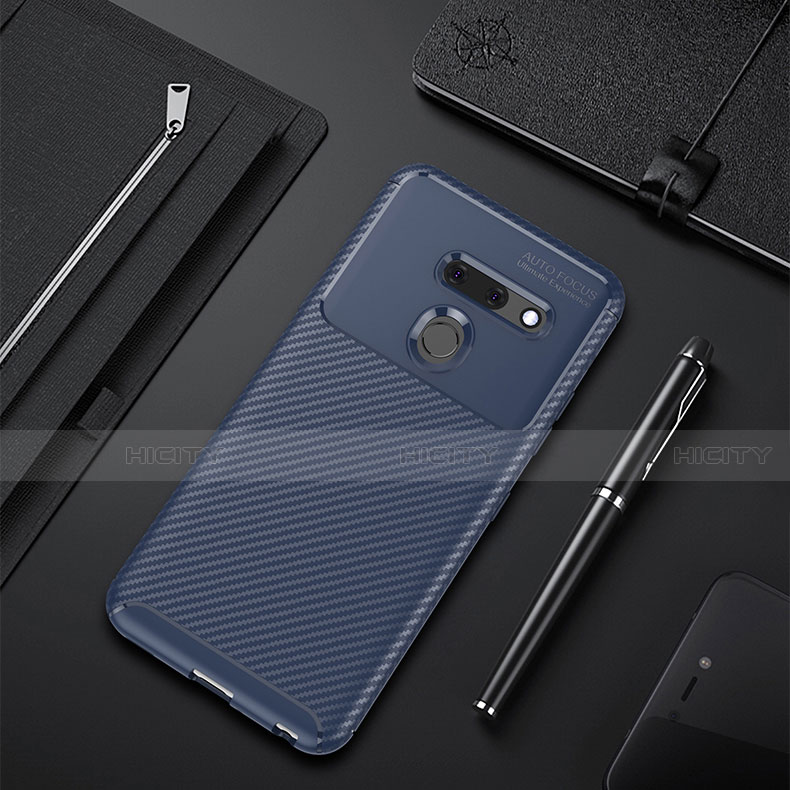 Funda Silicona Carcasa Goma Twill para LG G8 ThinQ Azul