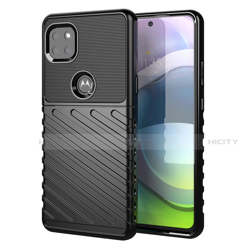 Funda Silicona Carcasa Goma Twill para Motorola Moto G 5G Negro