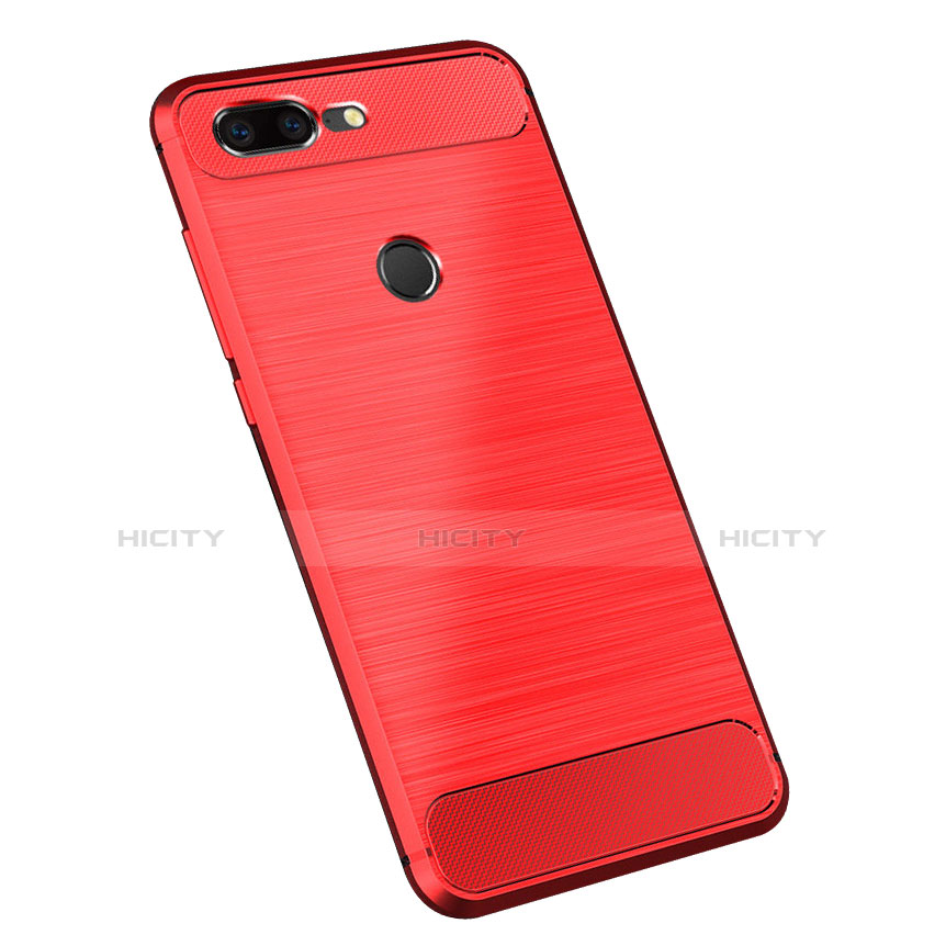 Funda Silicona Carcasa Goma Twill para OnePlus 5T A5010 Rojo