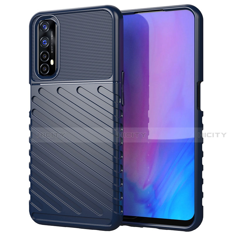 Funda Silicona Carcasa Goma Twill para Realme 7 Azul