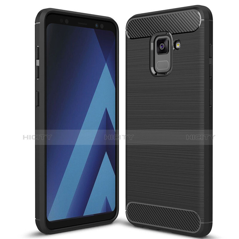 Funda Silicona Carcasa Goma Twill para Samsung Galaxy A5 (2018) A530F Negro