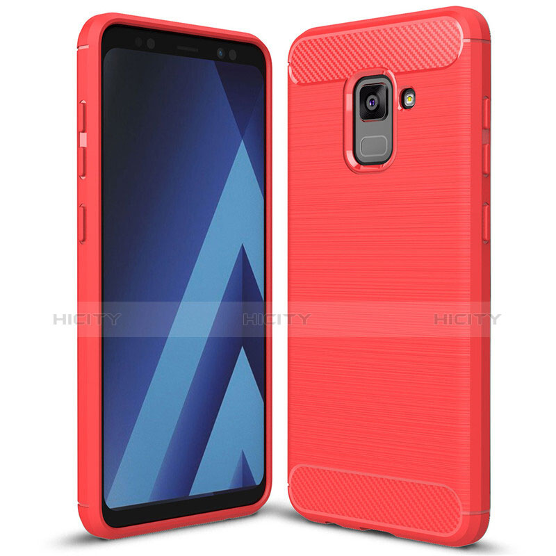 Funda Silicona Carcasa Goma Twill para Samsung Galaxy A5 (2018) A530F Rojo