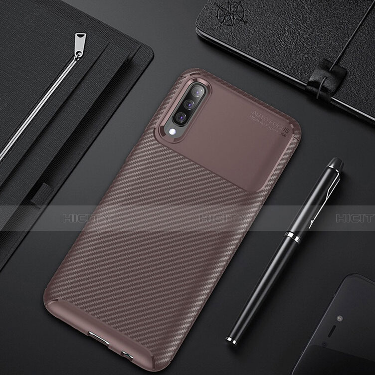 Funda Silicona Carcasa Goma Twill para Samsung Galaxy A50 Marron