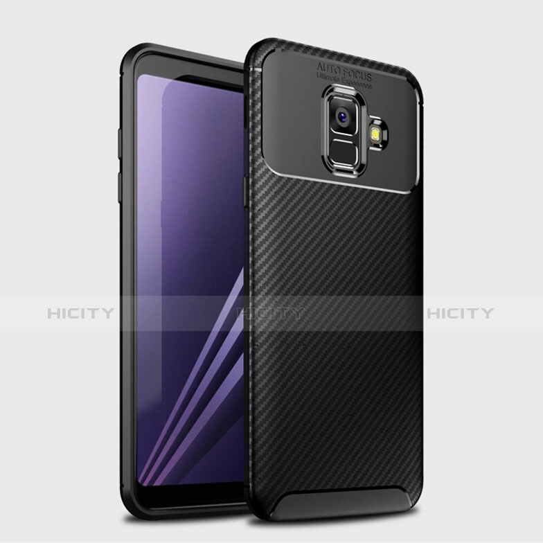 Funda Silicona Carcasa Goma Twill para Samsung Galaxy A6 (2018) Dual SIM Negro