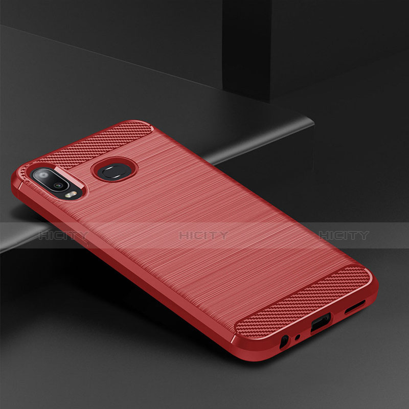 Funda Silicona Carcasa Goma Twill para Samsung Galaxy A6s Rojo
