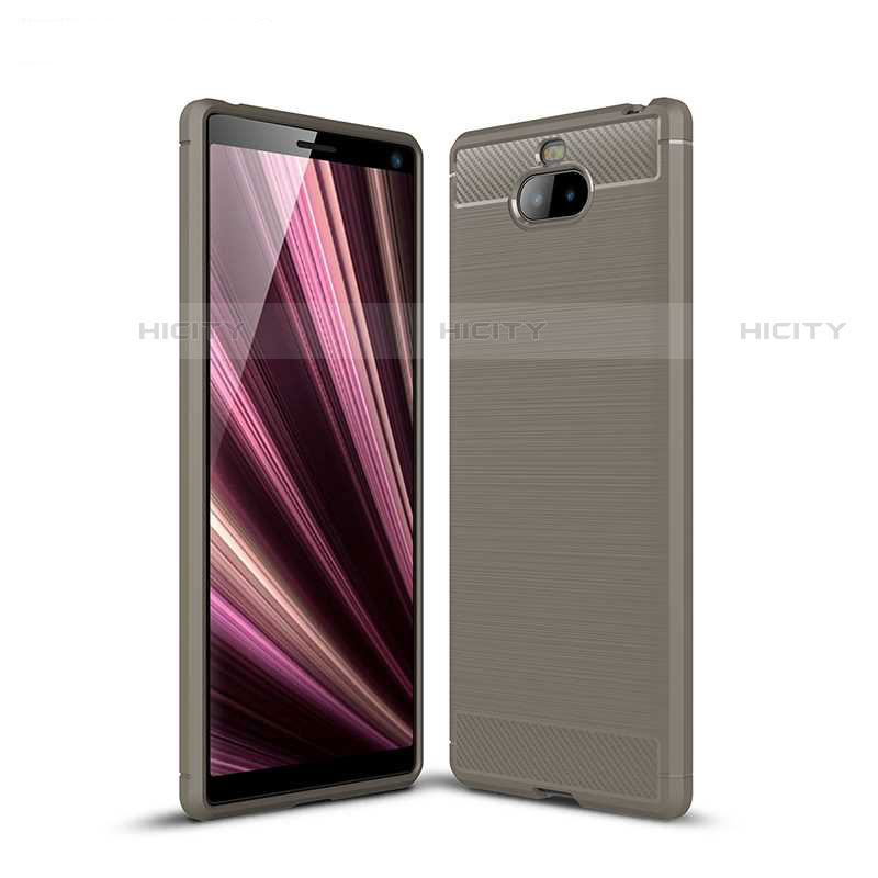 Funda Silicona Carcasa Goma Twill para Sony Xperia 10 Plus Gris