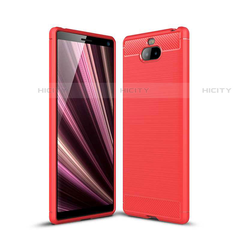 Funda Silicona Carcasa Goma Twill para Sony Xperia XA3 Rojo