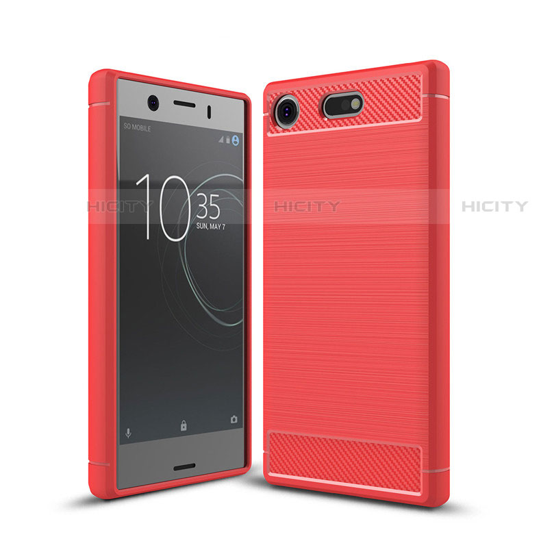 Funda Silicona Carcasa Goma Twill para Sony Xperia XZ1 Compact Rojo