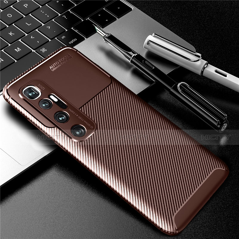 Funda Silicona Carcasa Goma Twill para Xiaomi Mi 10 Ultra Marron