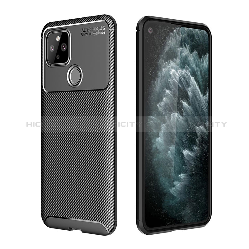 Funda Silicona Carcasa Goma Twill QK1 para Google Pixel 5 Negro