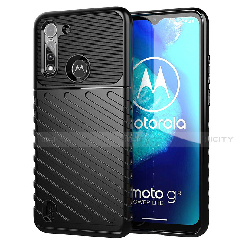Funda Silicona Carcasa Goma Twill S01 para Motorola Moto G8 Power Lite Negro