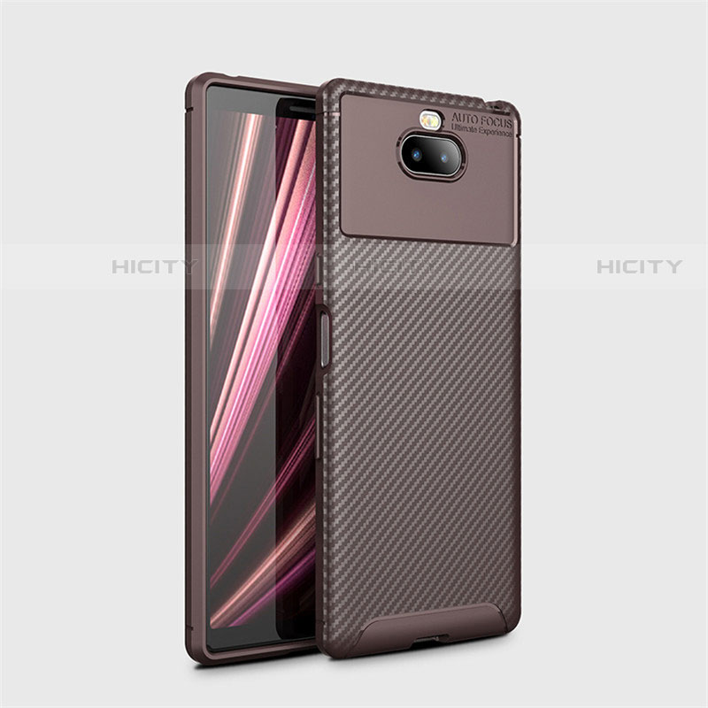 Funda Silicona Carcasa Goma Twill S01 para Sony Xperia 10 Plus Marron