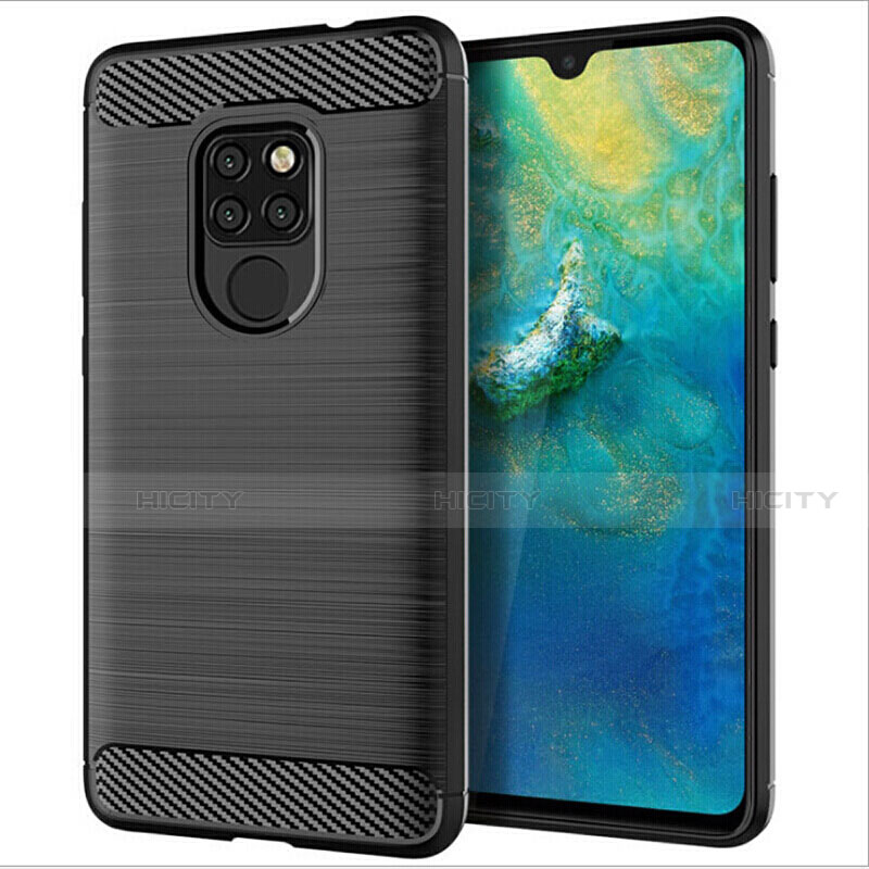 Funda Silicona Carcasa Goma Twill S02 para Huawei Mate 20 Negro