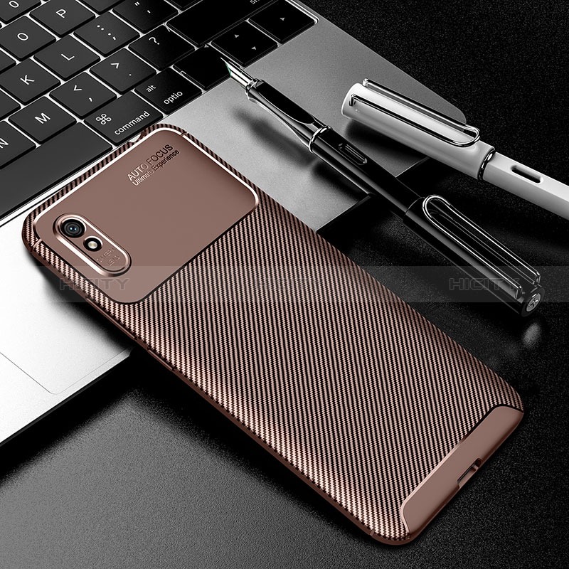 Funda Silicona Carcasa Goma Twill S02 para Xiaomi Redmi 9AT Marron