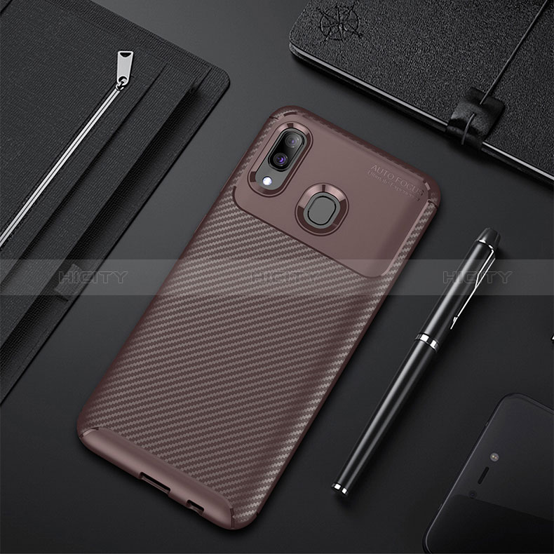 Funda Silicona Carcasa Goma Twill WL1 para Samsung Galaxy A40 Marron