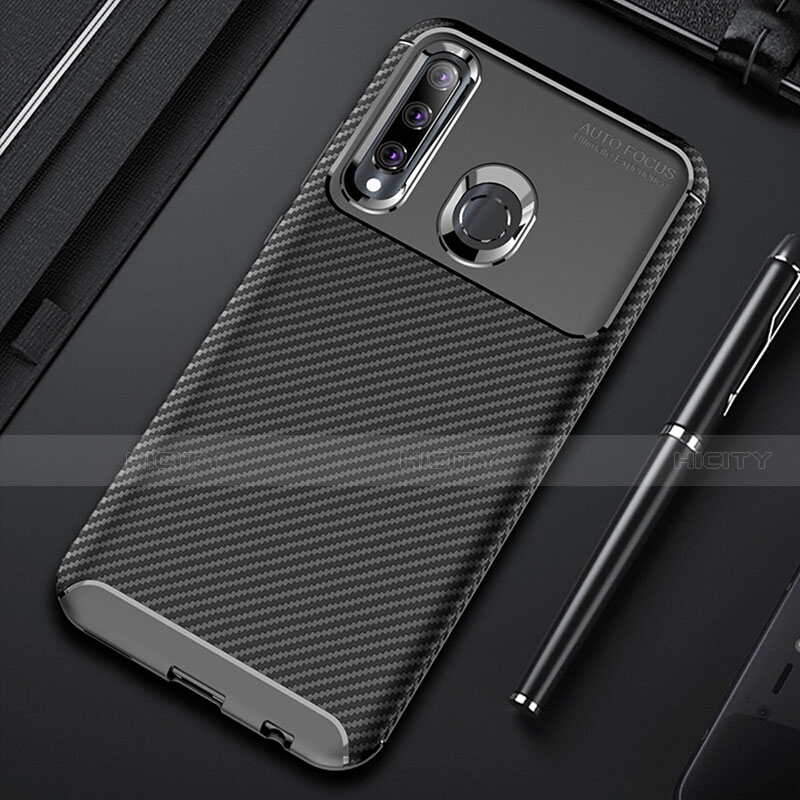 Funda Silicona Carcasa Goma Twill Y01 para Huawei Honor 20 Lite Negro