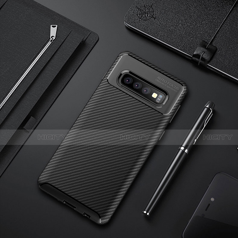 Funda Silicona Carcasa Goma Twill Y02 para Samsung Galaxy S10 Plus Negro