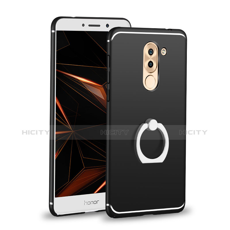 Funda Silicona Carcasa Ultrafina Goma con Anillo de dedo Soporte para Huawei Honor 6X