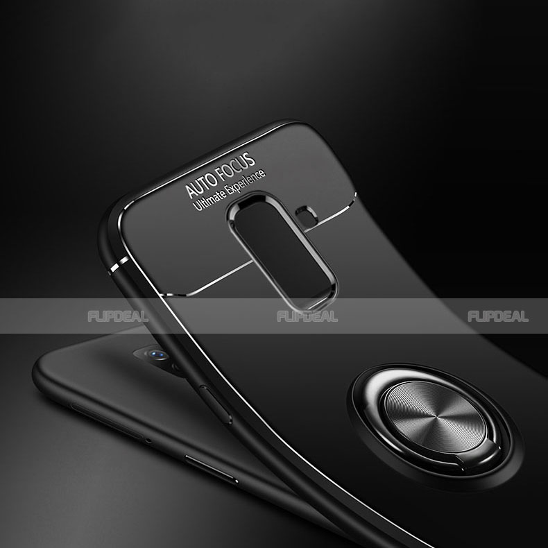 Funda Silicona Carcasa Ultrafina Goma con Anillo de dedo Soporte para Samsung Galaxy A9 Star Lite