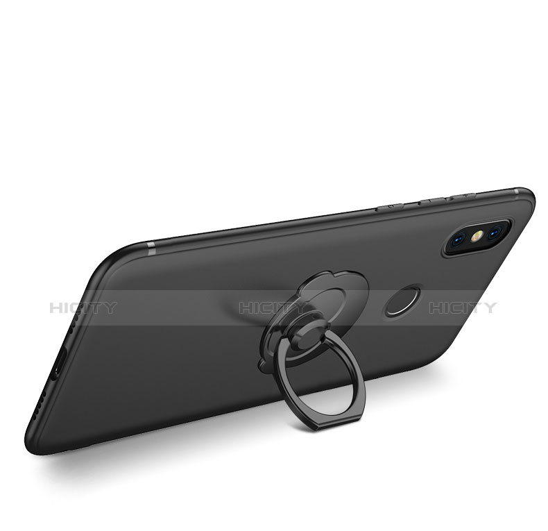 Funda Silicona Carcasa Ultrafina Goma con Anillo de dedo Soporte para Xiaomi Mi 8 SE