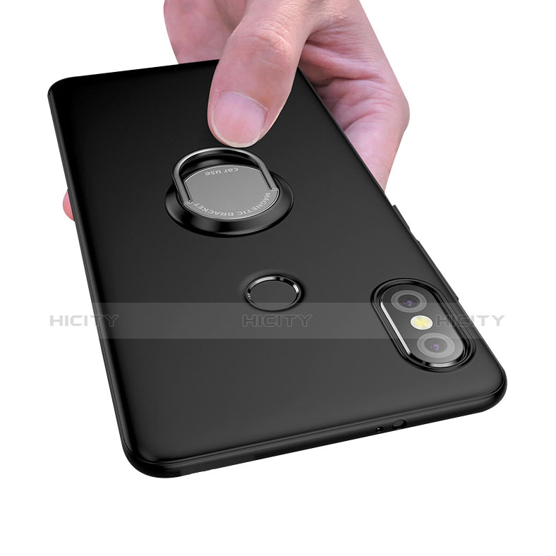 Funda Silicona Carcasa Ultrafina Goma con Anillo de dedo Soporte para Xiaomi Redmi Note 5