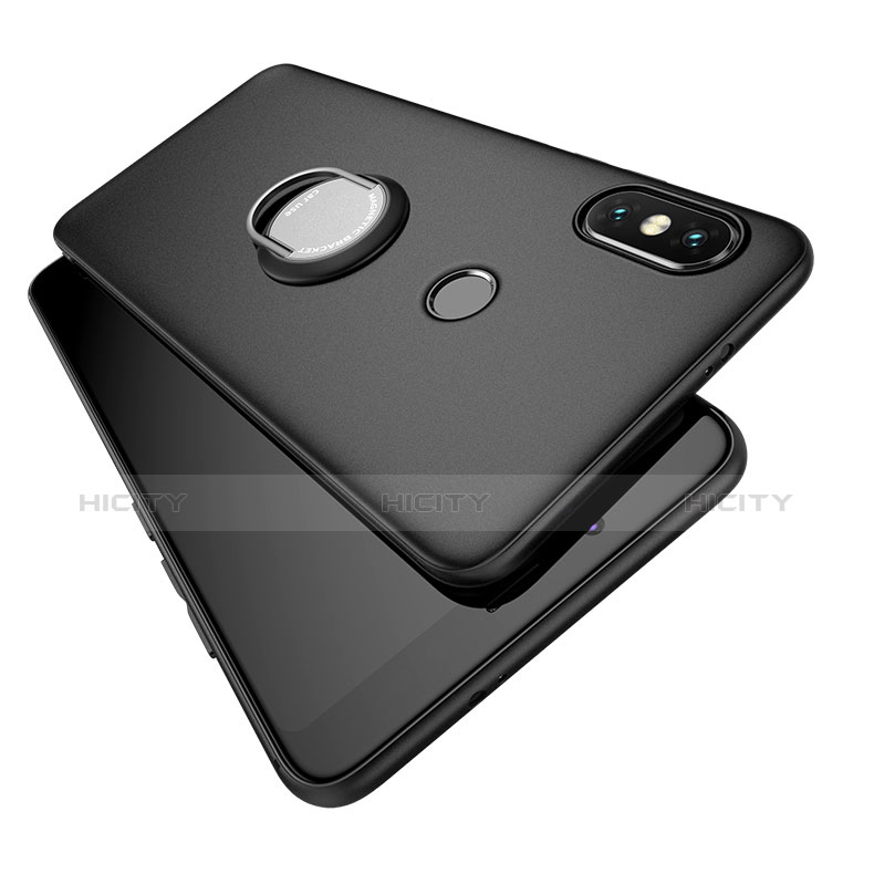 Funda Silicona Carcasa Ultrafina Goma con Anillo de dedo Soporte para Xiaomi Redmi Note 5 AI Dual Camera