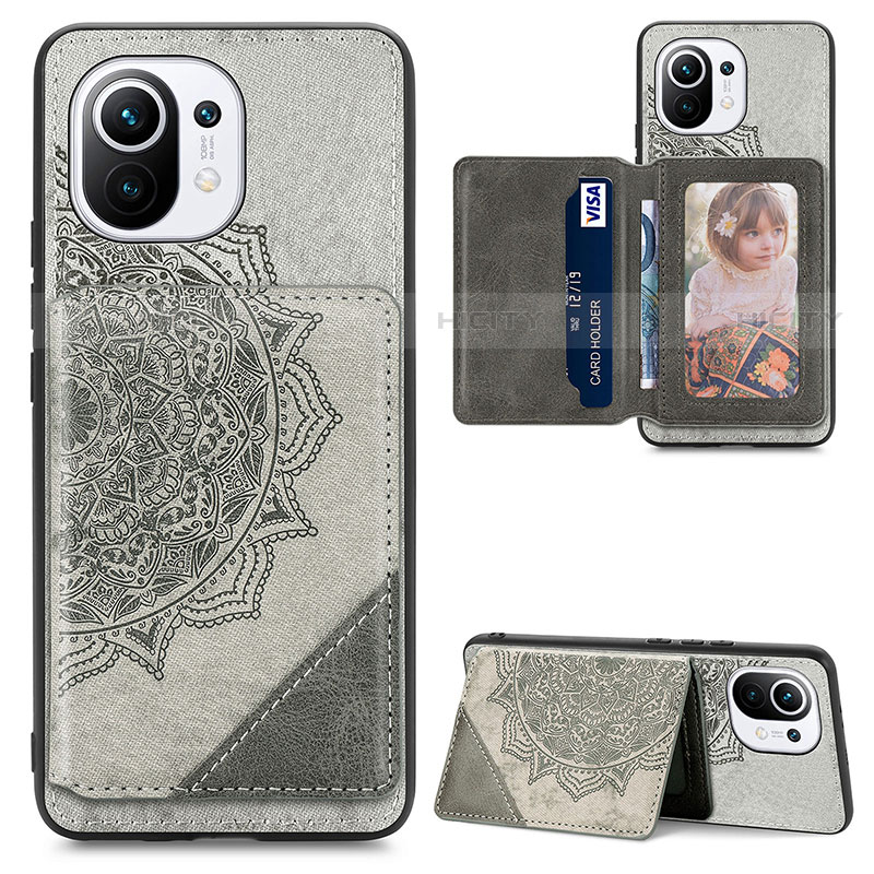 Funda Silicona Carcasa Ultrafina Goma con Magnetico A06 para Xiaomi Mi 11 Lite 4G