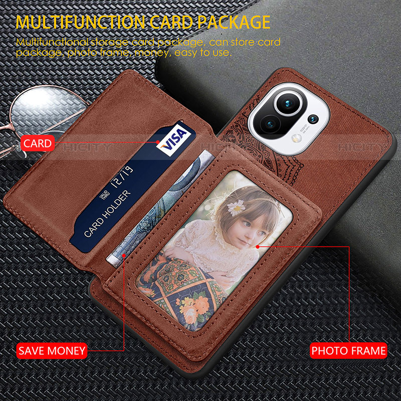 Funda Silicona Carcasa Ultrafina Goma con Magnetico A06 para Xiaomi Mi 11 Lite 4G