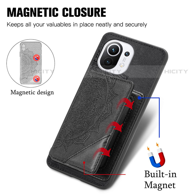 Funda Silicona Carcasa Ultrafina Goma con Magnetico A06 para Xiaomi Mi 11 Lite 4G