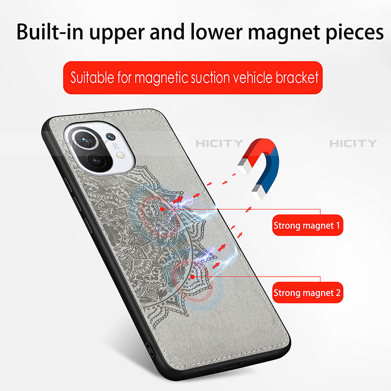 Funda Silicona Carcasa Ultrafina Goma con Magnetico A08 para Xiaomi Mi 11 5G
