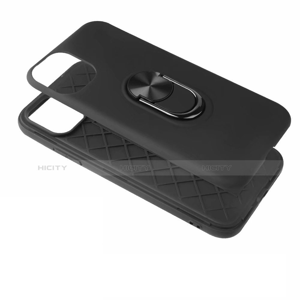 Funda Silicona Carcasa Ultrafina Goma con Magnetico Anillo de dedo Soporte A01 para Apple iPhone 11