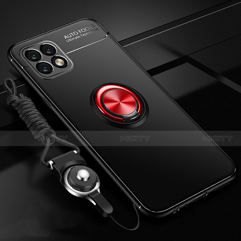 Funda Silicona Carcasa Ultrafina Goma con Magnetico Anillo de dedo Soporte A01 para Huawei Enjoy 20 5G