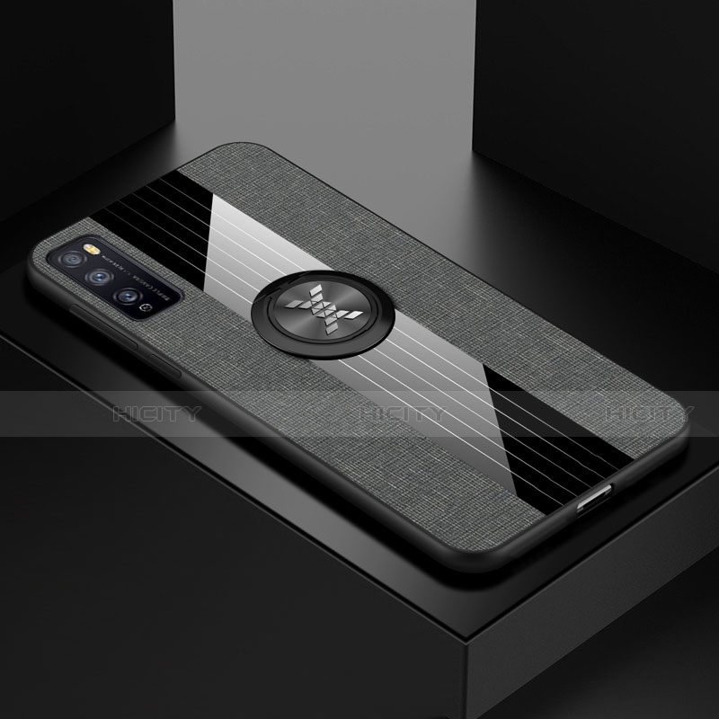 Funda Silicona Carcasa Ultrafina Goma con Magnetico Anillo de dedo Soporte A01 para Huawei Enjoy 20 Pro 5G