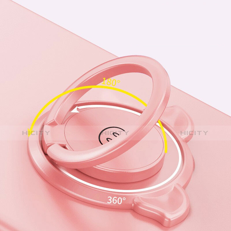 Funda Silicona Carcasa Ultrafina Goma con Magnetico Anillo de dedo Soporte A01 para Huawei Honor 10 Lite