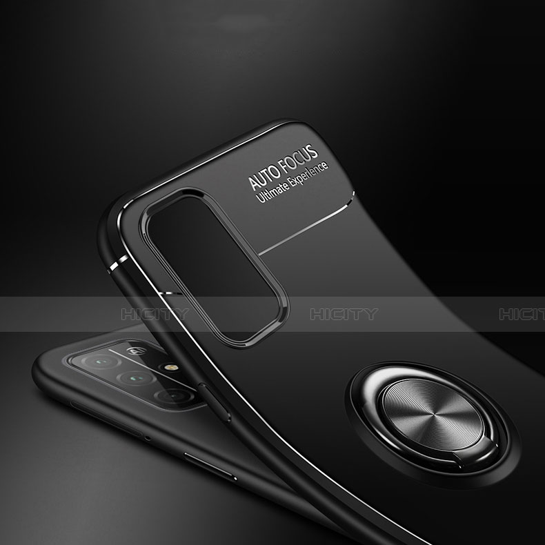 Funda Silicona Carcasa Ultrafina Goma con Magnetico Anillo de dedo Soporte A01 para Huawei Honor 30S