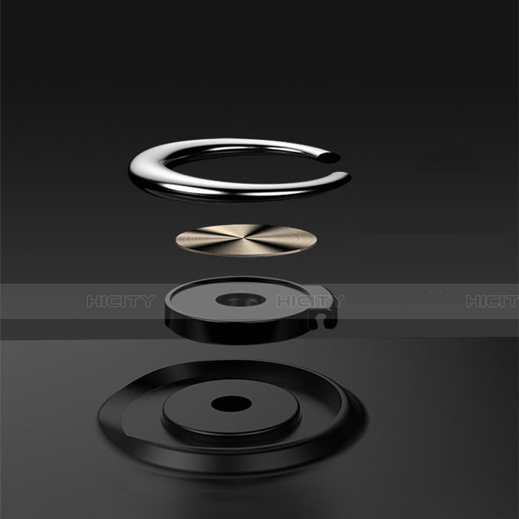 Funda Silicona Carcasa Ultrafina Goma con Magnetico Anillo de dedo Soporte A01 para Huawei Honor 8X