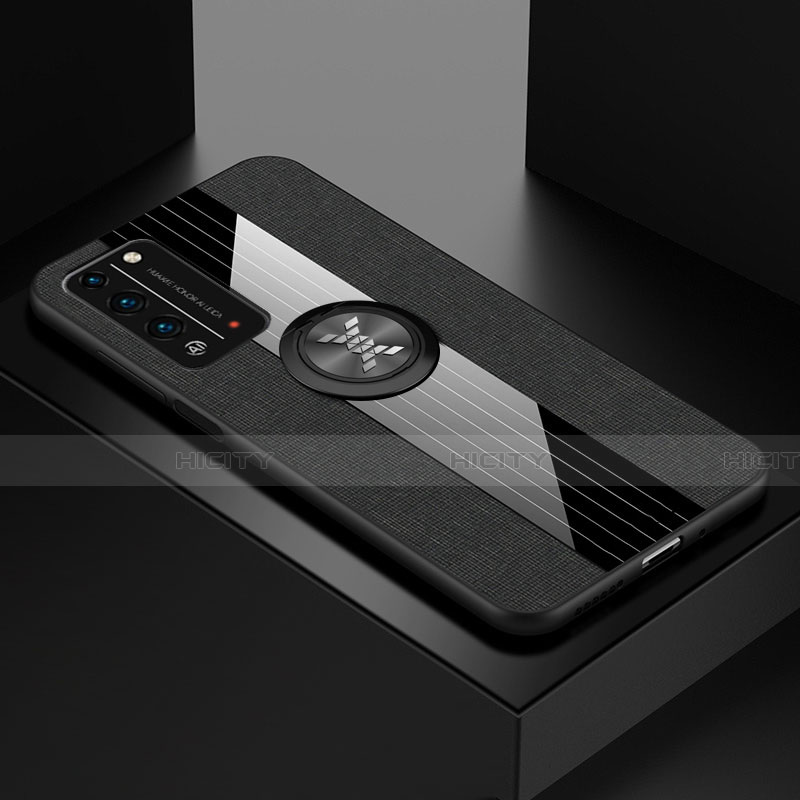 Funda Silicona Carcasa Ultrafina Goma con Magnetico Anillo de dedo Soporte A01 para Huawei Honor X10 5G