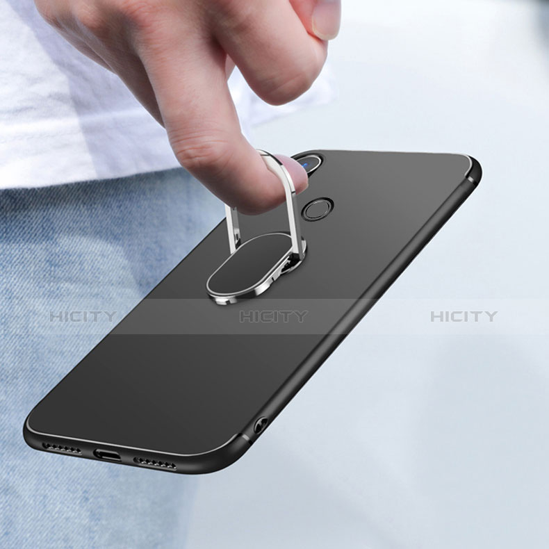 Funda Silicona Carcasa Ultrafina Goma con Magnetico Anillo de dedo Soporte A01 para Huawei Nova 4